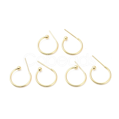 Brass Stud Earrings KK-P205-02G-1