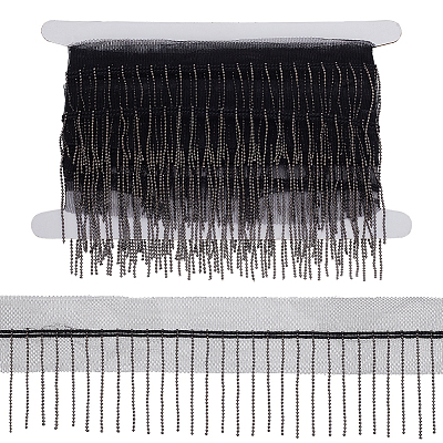 5 Yards Polyester Fringe Lace Trim DIY-FG0006-98B-1