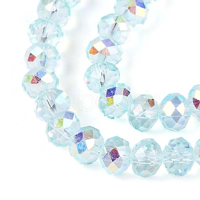 Transparent Glass Beads Strands X-EGLA-N016-6mm-01-1