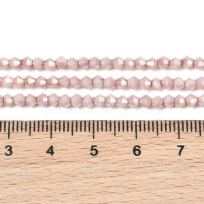 Electroplate Bicone Glass Beads Strands GL-T021-2.5x3mm-16-20-1