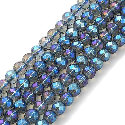 Electroplated Synthetic Quartz Crystal Beads Strands G-Z038-A02-02FR-1-1