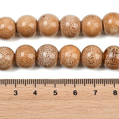 Handmade Fancy Antique Glazed Porcelain Ceramic Round Beads Strands PORC-L019-13mm-06-1