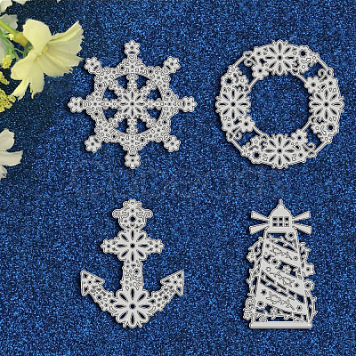 Ocean Series Carbon Steel Cutting Dies Stencils DIY-DM0001-28-1