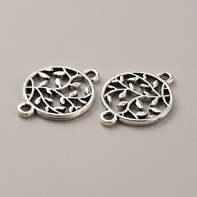 Tibetan Style Zinc Alloy Connector Charms FIND-WH0145-29AS-1