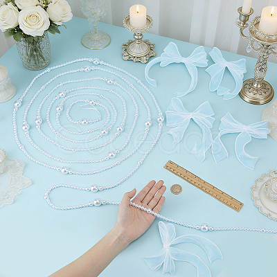 ABS Plastic Imitation Pearl Party Decorations HJEW-PH02544-1