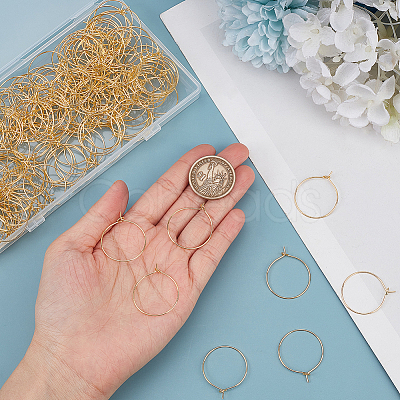 200Pcs Brass Wine Glass Charm Rings KK-SP0001-31B-G-1