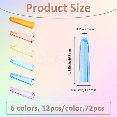 12 Sets Plastic Pencil Cap DIY-FH0008-02-1