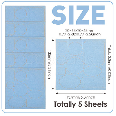 5 Sheets Denim Self-adhesive Patches PATC-TA0001-61A-1
