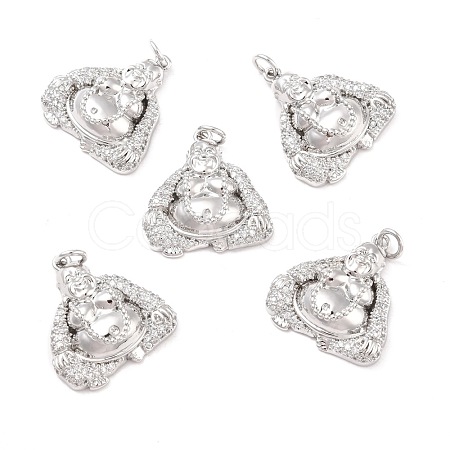 Eco-Friendly Brass Micro Pave Cubic Zirconia Pendants KK-K2685-12P-1