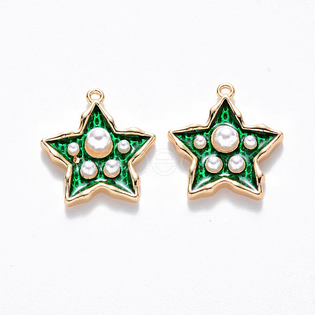 Brass Enamel Pendants KK-T049-056G-01-NF-1