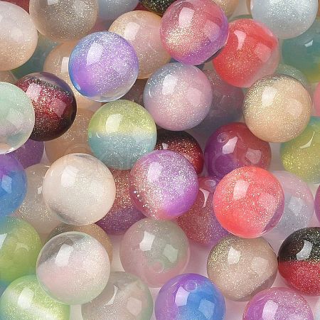 Two Tone Transparent Resin Beads RE-CBAC6DF-01-1