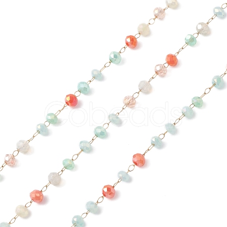 Handmade Glass Beaded Chains CHS-P016-46G-09-1