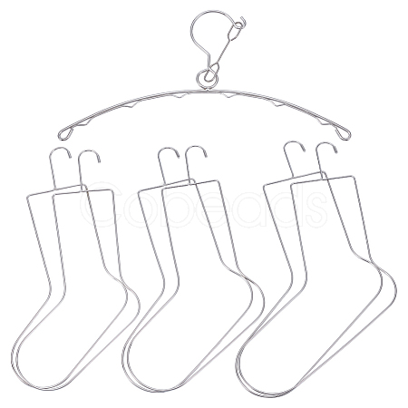 7Pcs 4 Styles Stainless Steel Sock Stretchers AJEW-UN0003-38B-1