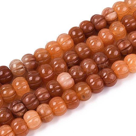 Natural Pink Aventurine Beads Strands G-T144-A09-02-1