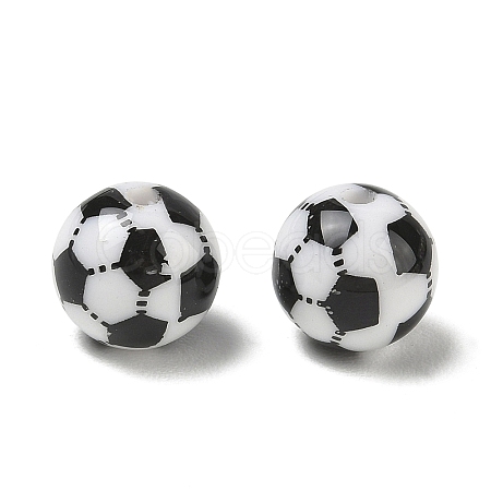 Sports Opaque Acrylic Beads AC-CBAC27C-02A-1