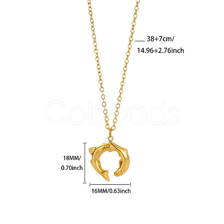 Summer Beach 304 Stainless Steel Pendant Necklaces WG63A68-04-1
