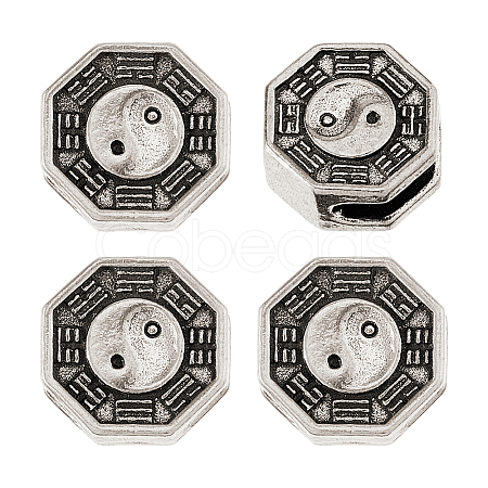 4Pcs Brass European Beads KK-FH0008-27A-AS-1