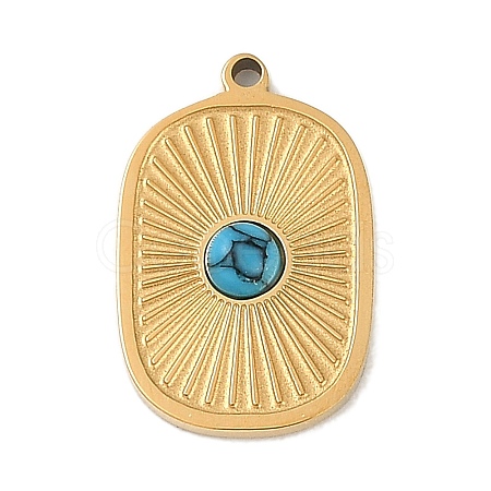Synthetic Turquoise Pendants STAS-M080-06G-1