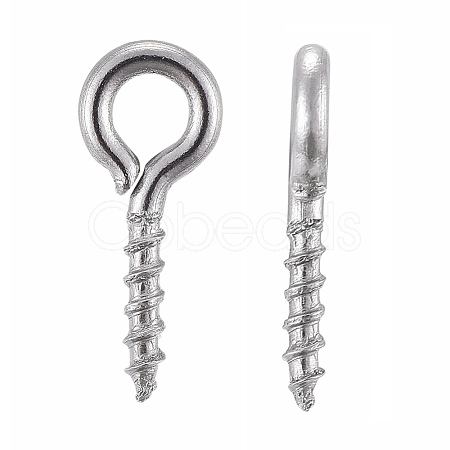 Tarnish Resistant 304 Stainless Steel Screw Eye Pin Peg Bails STAS-K171-52P-10x4mm-1