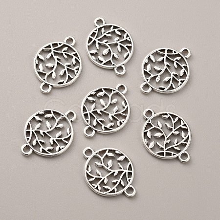 Tibetan Style Zinc Alloy Connector Charms FIND-WH0145-29AS-1