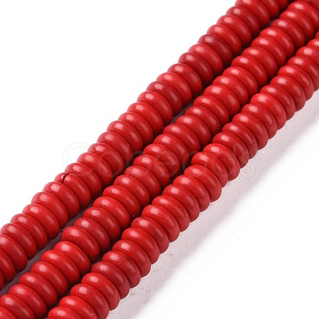 Synthetic Turquoise Beads Strands TURQ-G109-6x3mm-11-1