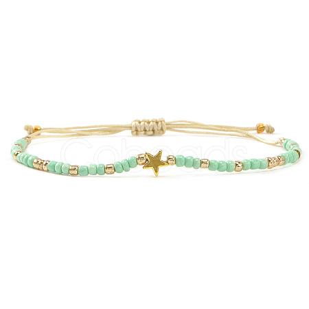 Glass Seed Beads Adjustable Bracelets KO8624-3-1