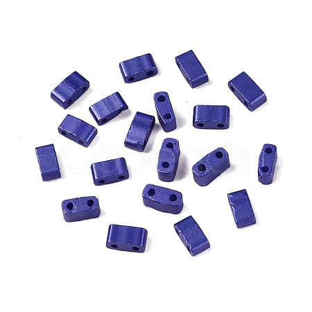 2-Hole Baking Paint Glass Seed Beads SEED-S023-17B-10-1