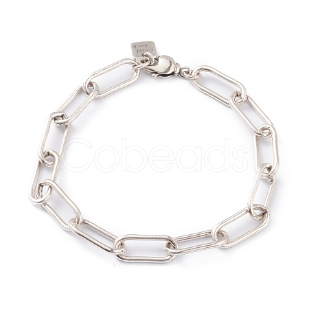 Brass Paperclip Chain Bracelets BJEW-H537-10AS-1