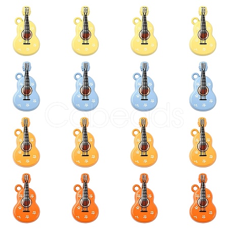 16Pcs 4 Colors Spray Painted Zinc Alloy Pendants FIND-CJ0005-51-1