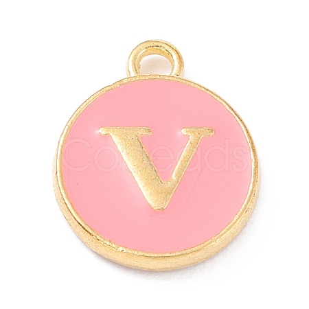 Golden Plated Alloy Enamel Charms X-ENAM-Q437-14V-1