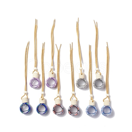 Empty Glass Perfume Bottle Pendants HJEW-A004-02-1