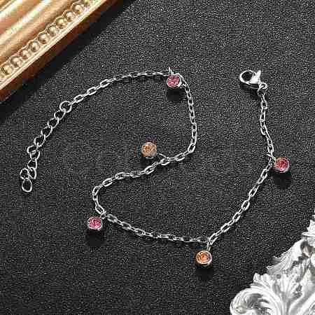 304 Stainless Steel Rhinestone Bracelets BJEW-Q038-10P-1