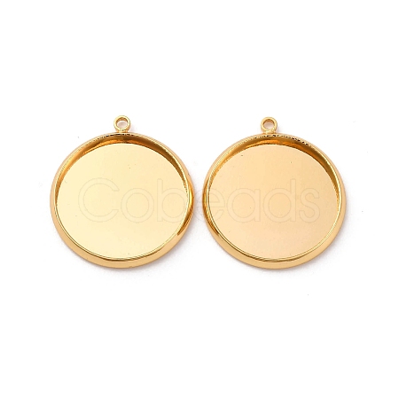 Brass Pendant Cabochon Settings KK-F898-20E-G-1