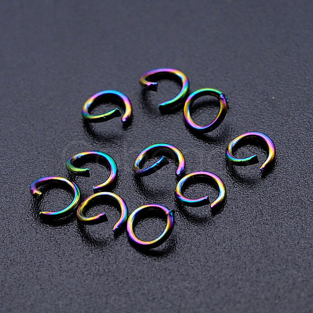 Ion Plating(IP) 201 Stainless Steel Open Jump Rings STAS-S105-JN511-A-1