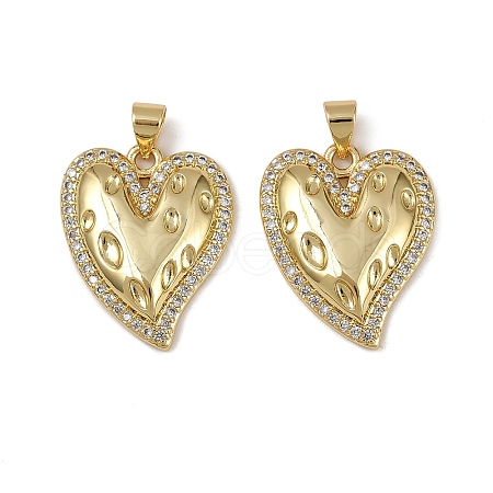 Brass Micro Pave Cubic Zirconia Pendants KK-I358-068G-04-1