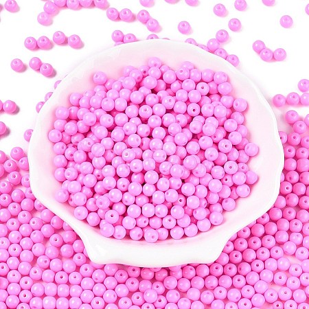 Opaque Baking Paint Glass Beads DGLA-T004-02I-1