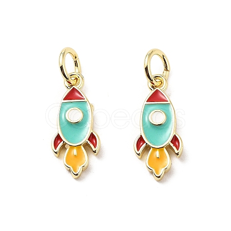 Brass Enamel Charms KK-L237-024G-01-1