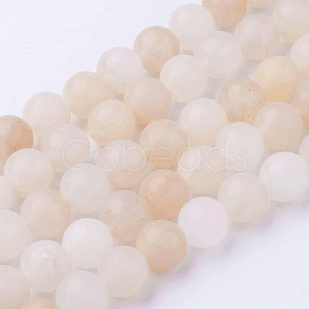 Natural Pink Aventurine Bead Strands G-G735-82-8mm-1