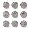 Brass Cubic Zirconia Beads, Round, Platinum, 12mm, Hole: 2mm