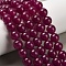 Natural & Dyed Malaysia Jade Bead Strands, Round, Medium Violet Red, 10mm, Hole: 1.0mm, about 38pcs/strand, 15 inch