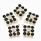 Golden Plated Alloy Pendants, with Glass Rhinestone, Rhombus, Gray, 23x20x5~6mm, Hole: 1.4mm