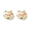 Rack Plating Alloy Enamel Beads, Frog, Golden, 8.5x10x5mm, Hole: 1.6mm