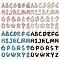 104Pcs Letter A~Z Alloy Enamel Pendant Charms, Light Gold, for DIY Necklace Bracelet Earring Bangles Jewelry Crafts Making, Mixed Color, 10x10mm, Hole: 1.5mm