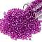 TOHO Round Seed Beads, Japanese Seed Beads, (2214) Silver Lined Hot Pink, 8/0, 3mm, Hole: 1mm, about 1110pcs/50g