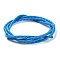 Braided Leather Cord, Deep Sky Blue, 3mm, 50yards/bundle