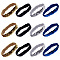 Gorgecraft 12Pcs 4 Colors Yarn & Rubber Elastic Headbands, with Plastic Paillette/Sequins, Hair Accessories, Mixed Color, 170~210x29mm, 3pcs/color