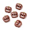 Halloween Opaque Resin Cabochons, Pumpkin, Sienna, 18x18x5.5mm