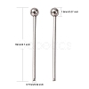 Tarnish Resistant 304 Stainless Steel Ball Head pins STAS-N017-02-18mm-2