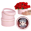 2Pcs 2 Sizes Flat Round Cardboard Paper Flower Organizer Package Boxes CON-BC0007-79C-1