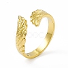 Ion Plating(IP) 304 Stainless Steel Cuff Ring for Women RJEW-C060-02G-1